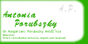 antonia porubszky business card